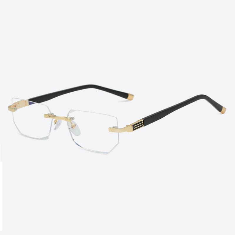 Очки для чтения с защитой от синего света Женские очки без оправы с огранкой «бриллиант» Мужские очки для дальнозоркости и пресбиопии, снимающие усталость