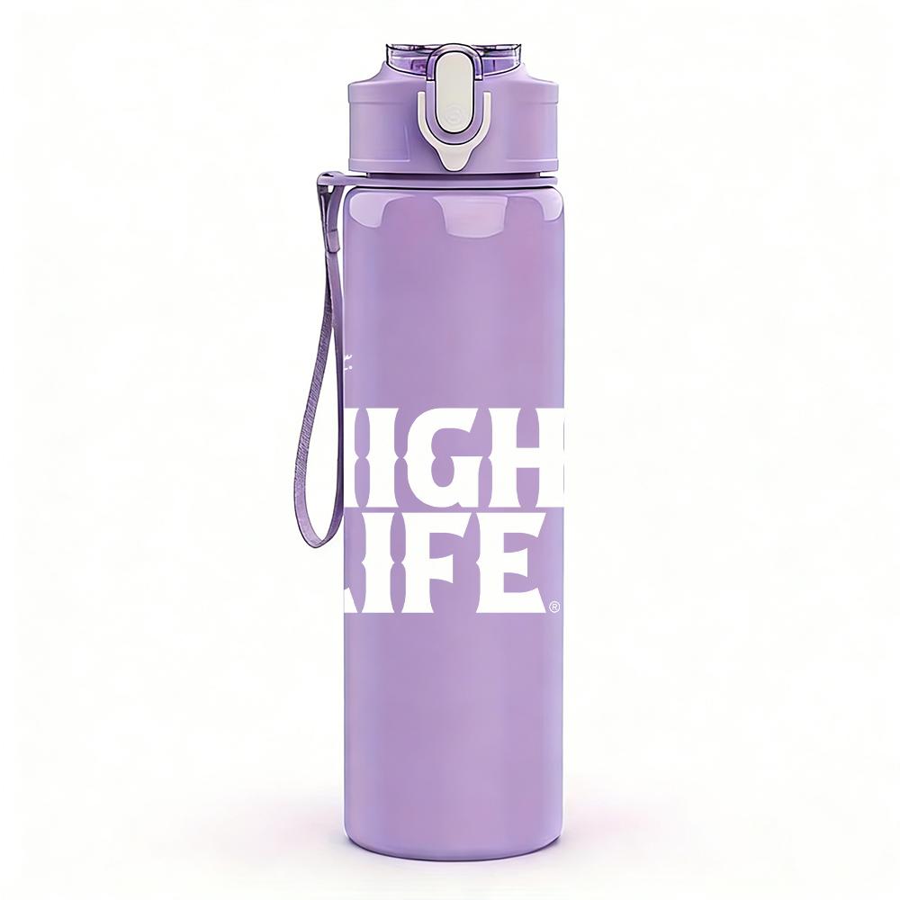 1PC Plain Blank White Distressed Minimalist Print 750ml Portable Sports Water Bottle Leakproof Gym Outdoor Travel Drink Cup