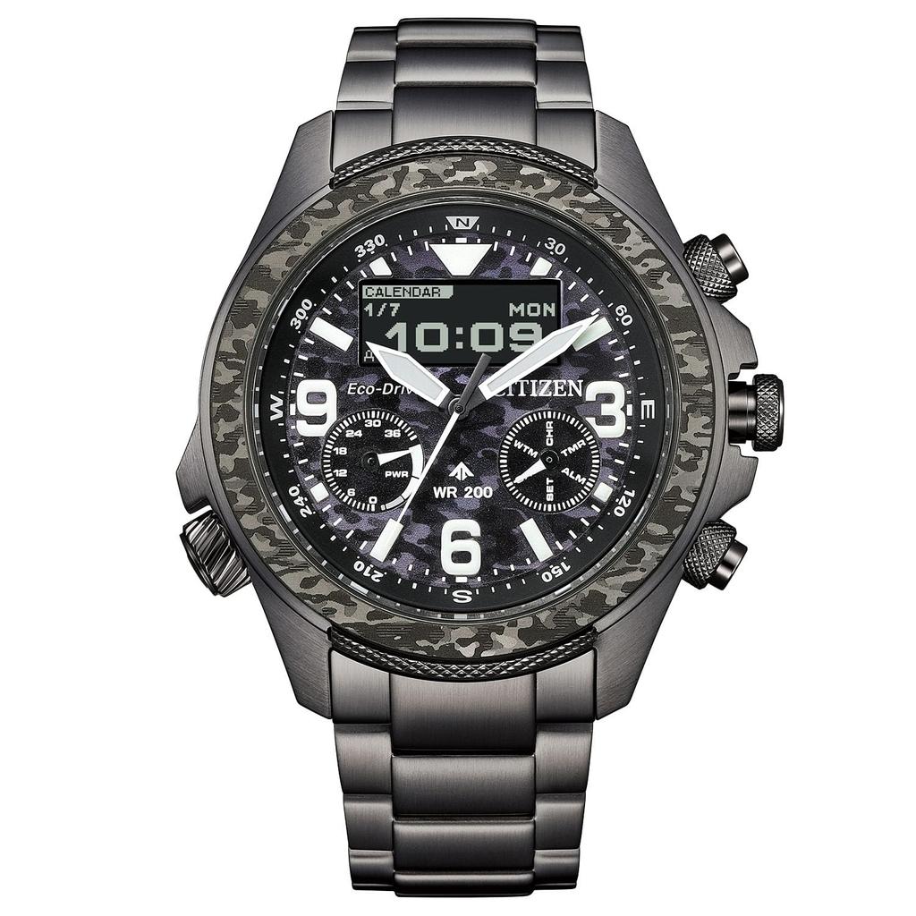 Watch Promaster 35th Anniversary Limited Model Photovoltaic Waterproof LAND Black [Citizen] Eco-Drive Ana-Digi JV1008-63E Men's
