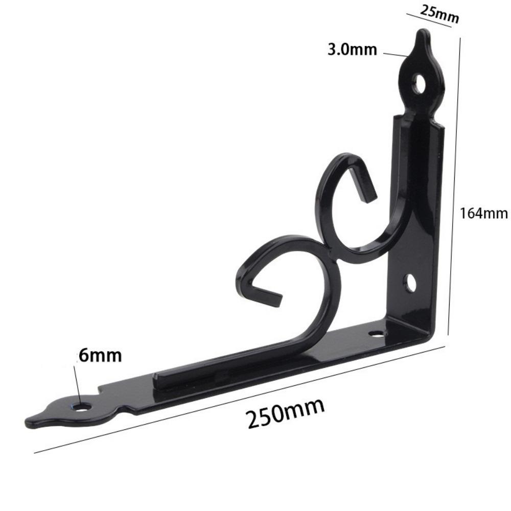 Thickened Metal Shelf Bracket Black White Triangle Bracket Support Shelf Corner Brace  Universal