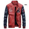 Autumn Winter Jacket Men Embroidery Baseball Jackets Pu Leather Coats Slim Fit College Maleluxury Fleece Pilot Leather Jackets