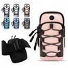 Double Zipper Sports Arm Bag Reflective Cord Trim Wrist Pouch Wear-Resistant Phone Armband  Fitness