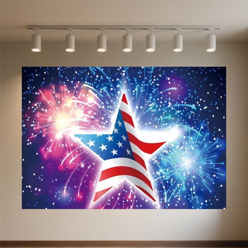 US July 4 Independence Day Background Celebration USA Flag 4th of July Independence Day Portrait Banner Decor Background Photo