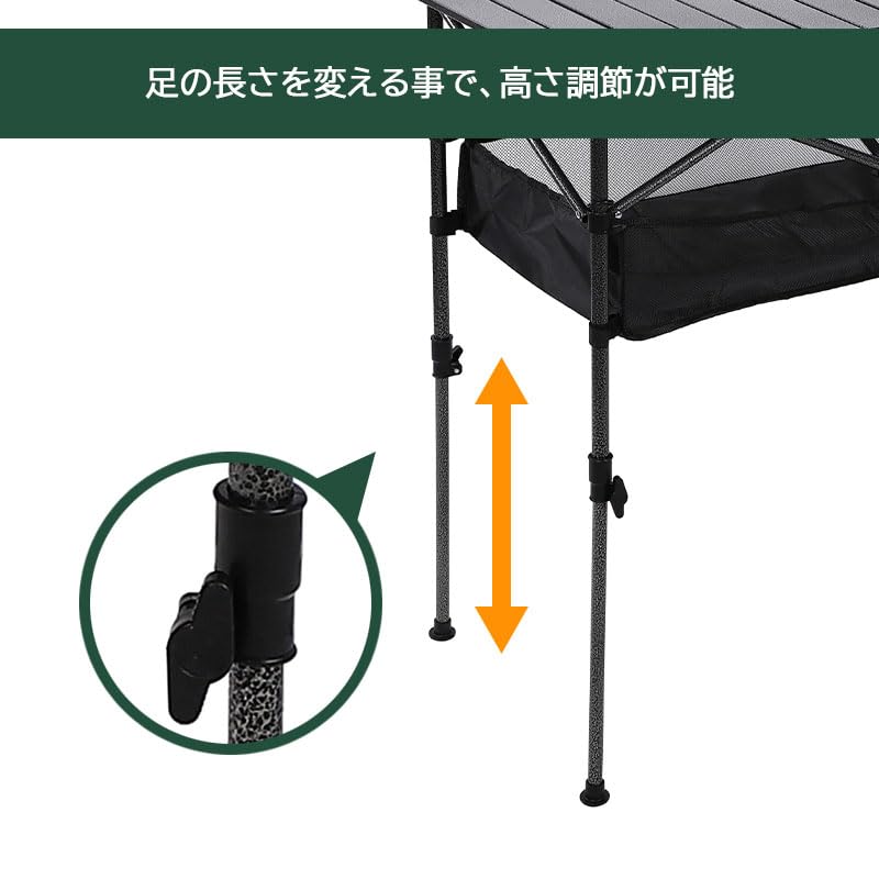 Outdoor Picnic Outdoor Roll Camping Load Capacity Easy To Storage Bag Fishing Table, Table, Foldable, Extendable, Table, Table, Lightweight, 50kg,