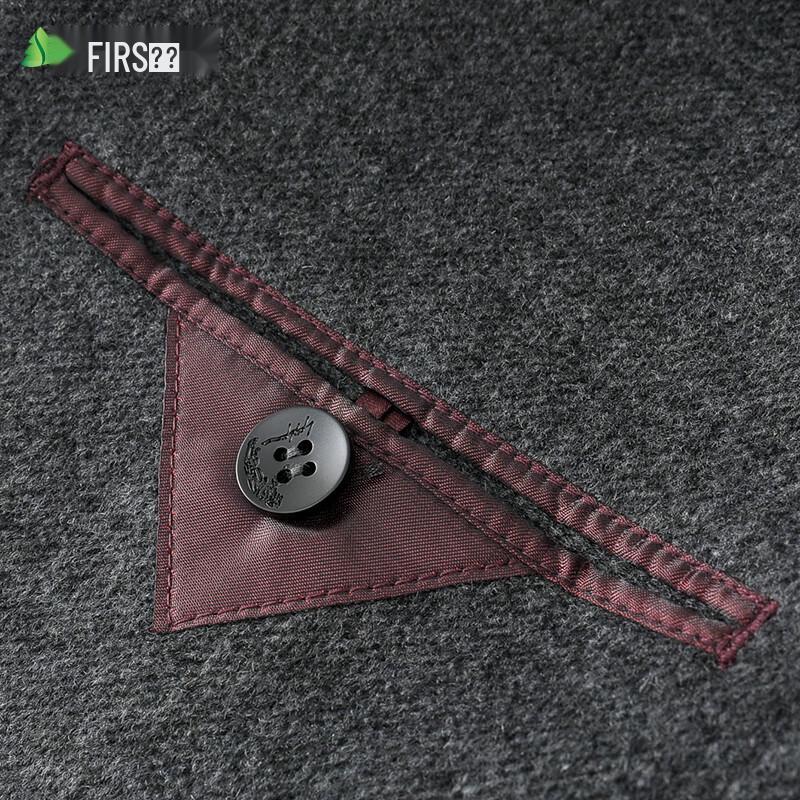 Мужское двустороннее полупальто средней длины из смесовой шерсти