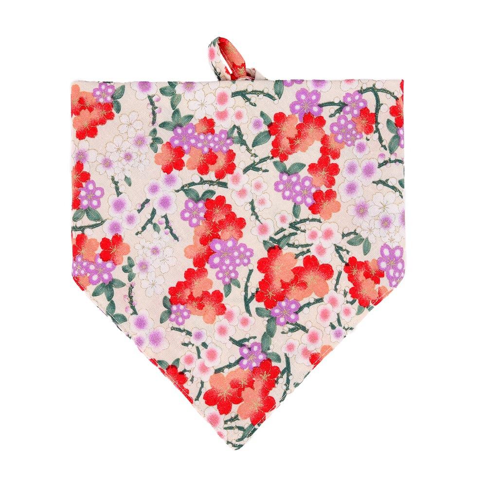 Tanpopo New Spring Summer Floral Dog Bandana Cute Triangle Scarf Printed Flowers Cotton Pet Bandana Kerchief Bibs Wholesale