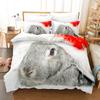 3D The Rabbit 2 комплекта постельного белья Пододеяльник с наволочкой Твин Полный комплект постельного белья Queen King Постельное белье