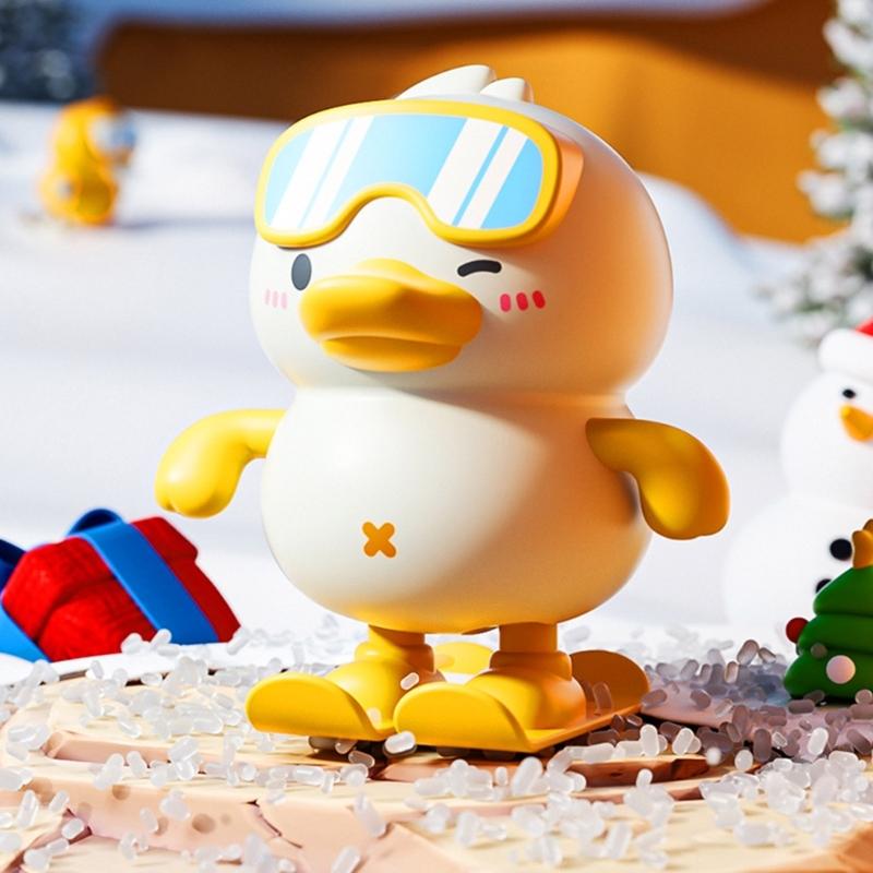 Jumping Snowsports Duck Wind Up Mechanical Toy With Dynamic Movement Safe For Children Creative Toy Pretend Play