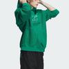 adidas Двусторонняя толстовка с капюшоном с принтом логотипа в виде буквы, унисекс, дымчато-зеленая IZ1617