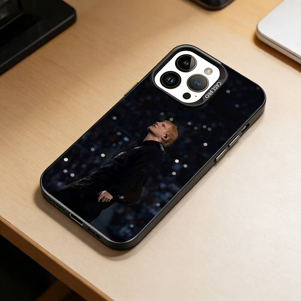 Мужской певец-D-Эд Ширан Чехол для телефона для iPhone 17,16,15,14,13,12,11 Plus,Pro Max,XS,Цветной Серебристый Чехол для телефона Funda Cover