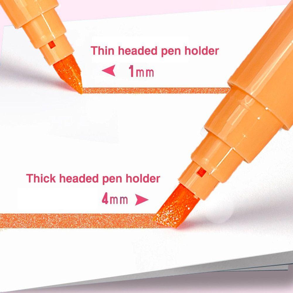 4PCS/Set High Gloss Draw Doodle Pens Plastic Fluorescent Pen School Office Supplies