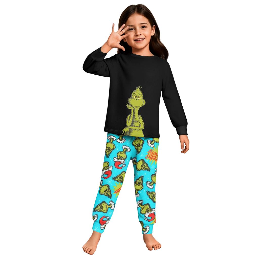 Children's  Boys And Girls Thin Two-piece  Long-sleeved Pants Two-piece