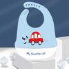 Waterproof Soft Silicone Baby Feeding Stuff Cartoon Print Adjustable Children Kids Bibs