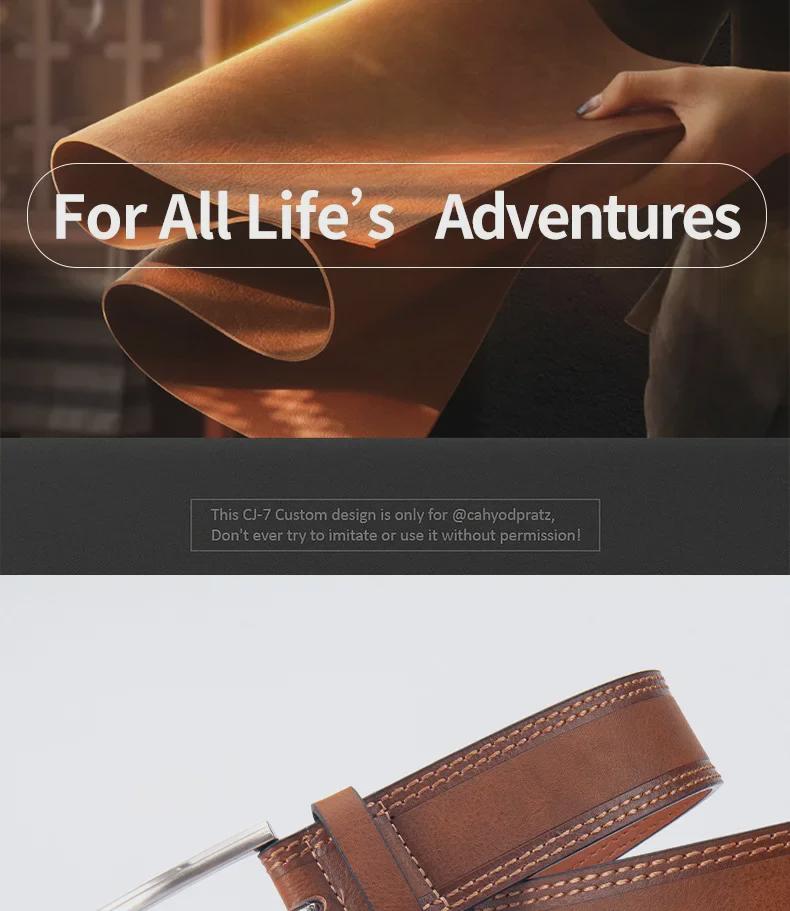 Мужской повседневный деловой ремень с пряжкой - универсальный для джинсов