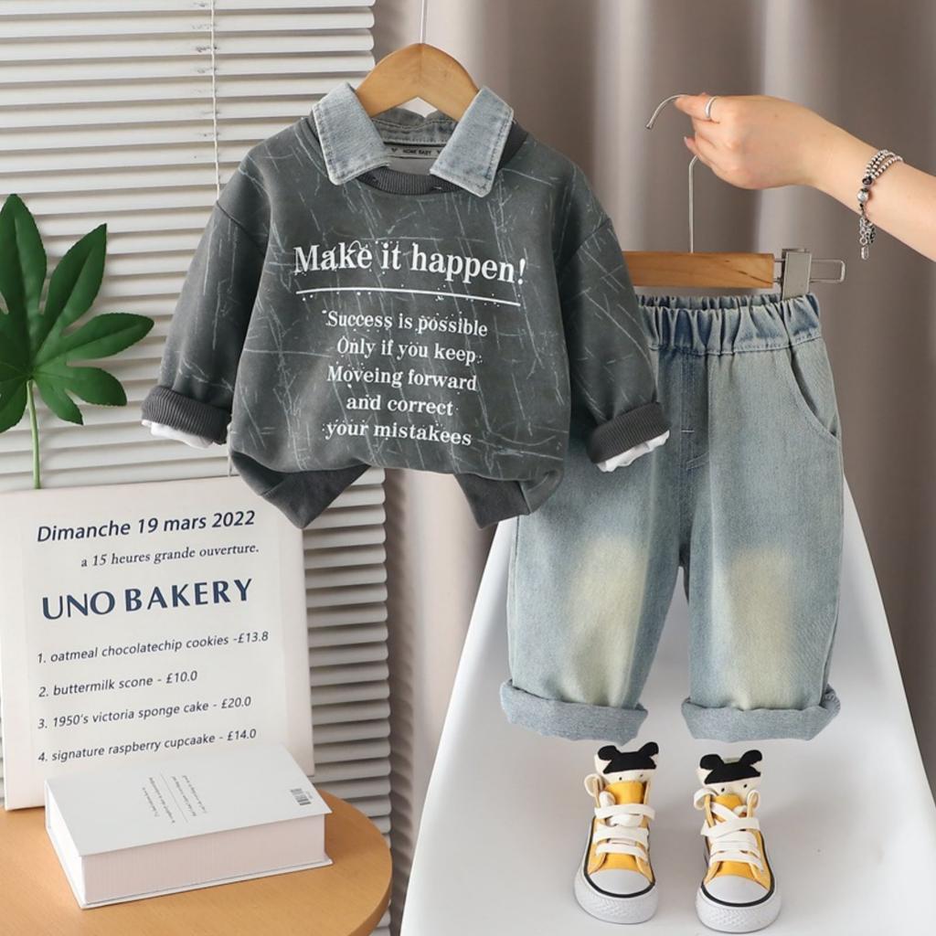 Детский повседневный комплект с длинным рукавом, удобные наряды для повседневной носки