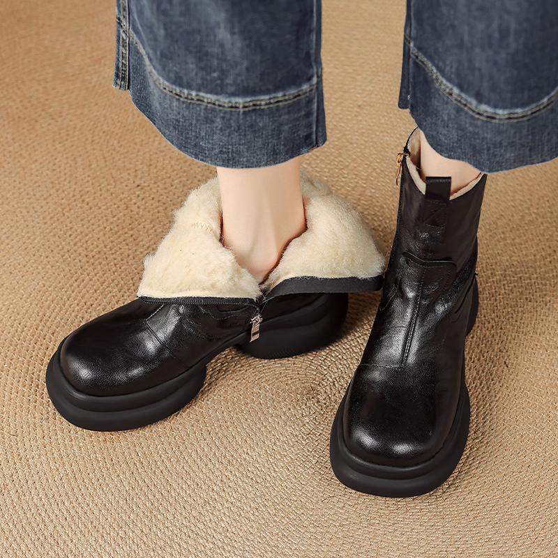 Женские ботильоны на плоской подошве Модные повседневные хлопковые туфли Зимние теплые снежные ботинки Комфортные дизайнерские ретро Женские ботинки