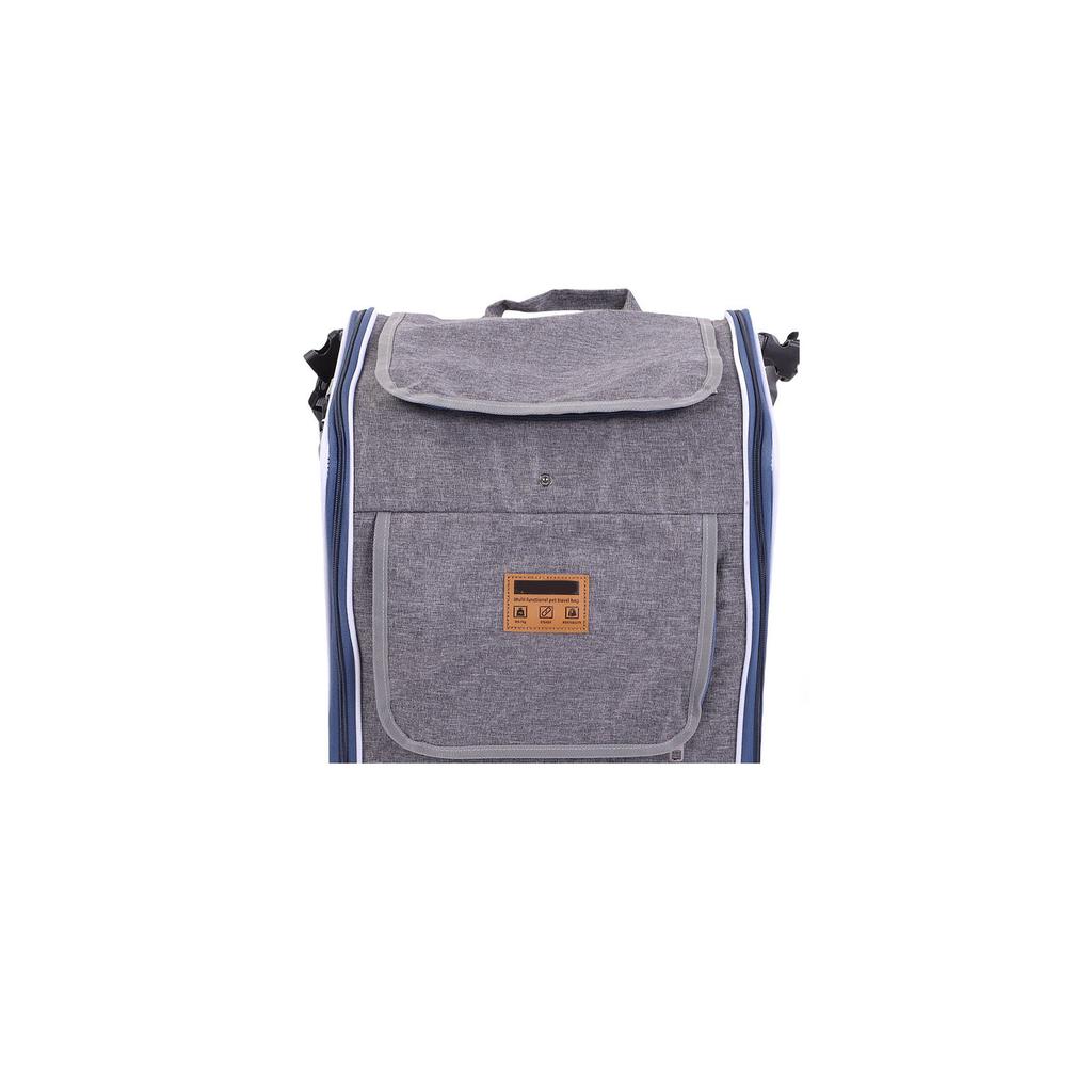 Dog Bike Basket Oxford Cloth Expandable Brthable Pet Carrier Backpack with Mesh Window for Small Dogs Cats