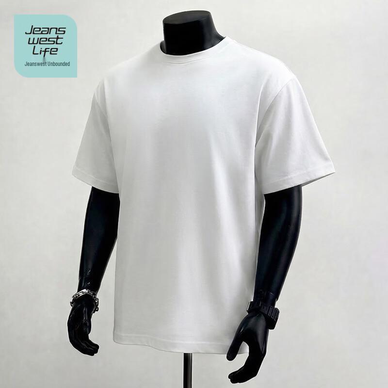 JEANSWEST LIFE Мужская летняя повседневная футболка из чистого хлопка