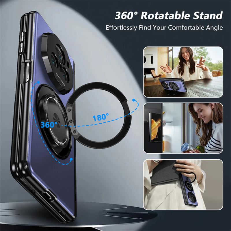 Матовый однотонный чехол для телефона Honor Magic V3 v3 с жесткой защитой, противоударная защитная пленка с чехлом-держателем