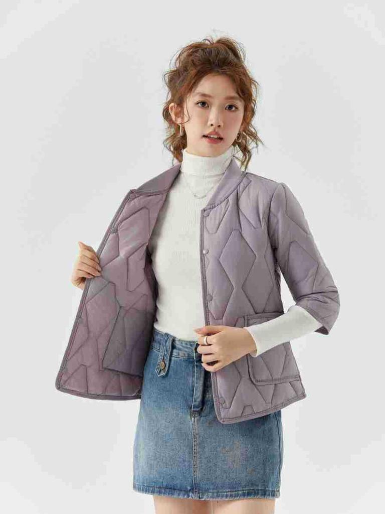 Женская легкая теплая хлопковая подкладка с рукавом семь восьмых Женская домашняя хлопковая одежда Хлопковая одежда с наполнителем Можно носить поверх топа 2509