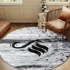 1PC Rug Football Club Emblem Round Mat Home Decor, Chair Rug For livingroom,Bedroom, Doormat Home Decor Birthday Gift Christmas Gifts