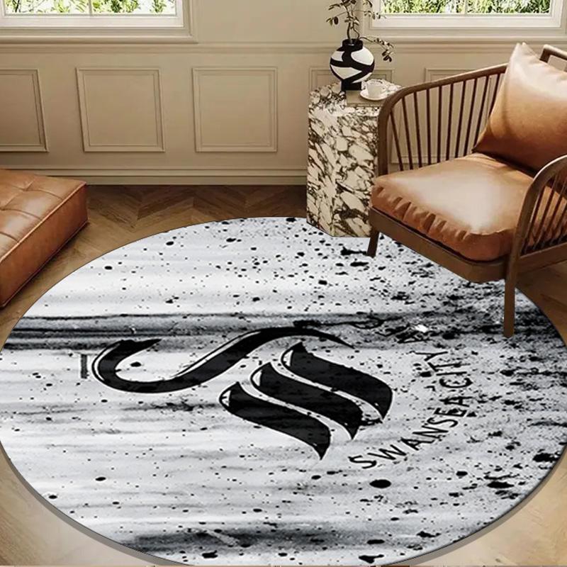 1PC rug Football Club Emblem Round mat Home Decor, Chair rug For livingroom,Bedroom, doormat home decor Birthday Gift Christmas Gifts