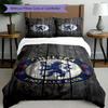 3pcs Duvet Cover Set (1*Duvet Cover + 2*Pillowcase, Without Core),football club F.C Print Bedding Set, Bedroom Decor, All‑Season, Birthday Gift