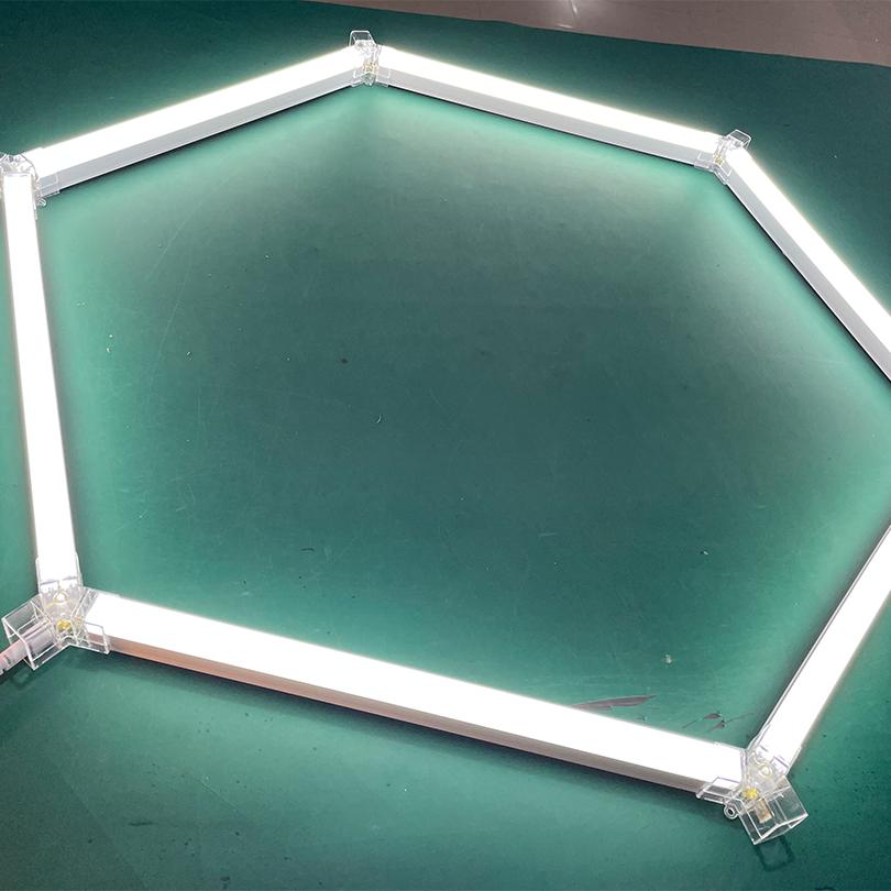 Гаражный свет Шестиугольные светильники Лампа 110В220В Светодиодная трубка Сотовая потолочная подсветка Для авто Кузовной ремонт автомобиля Светодиодный цех