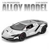 1/24 Lamborghini LP770-4 Alloy Electroplated Sports Car Model Diecasts Metal Racing Super Car Vehicles Model Sound Light Kids Toy Gift