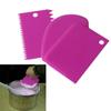 3PCS New Plastic Kitchen Dough Cutter Cookie Decorating Spatula Cake Scraper Pastry Butter