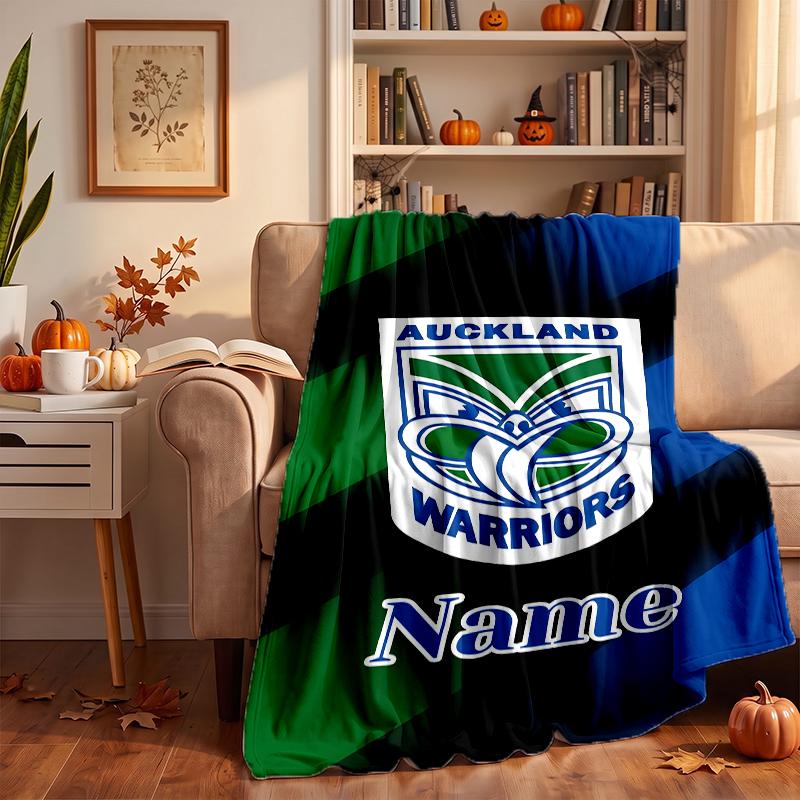 New Zealand Warriors Custom Flannel Blankets Soft Warm Cozy Throws for Home Decor Holiday Gifts