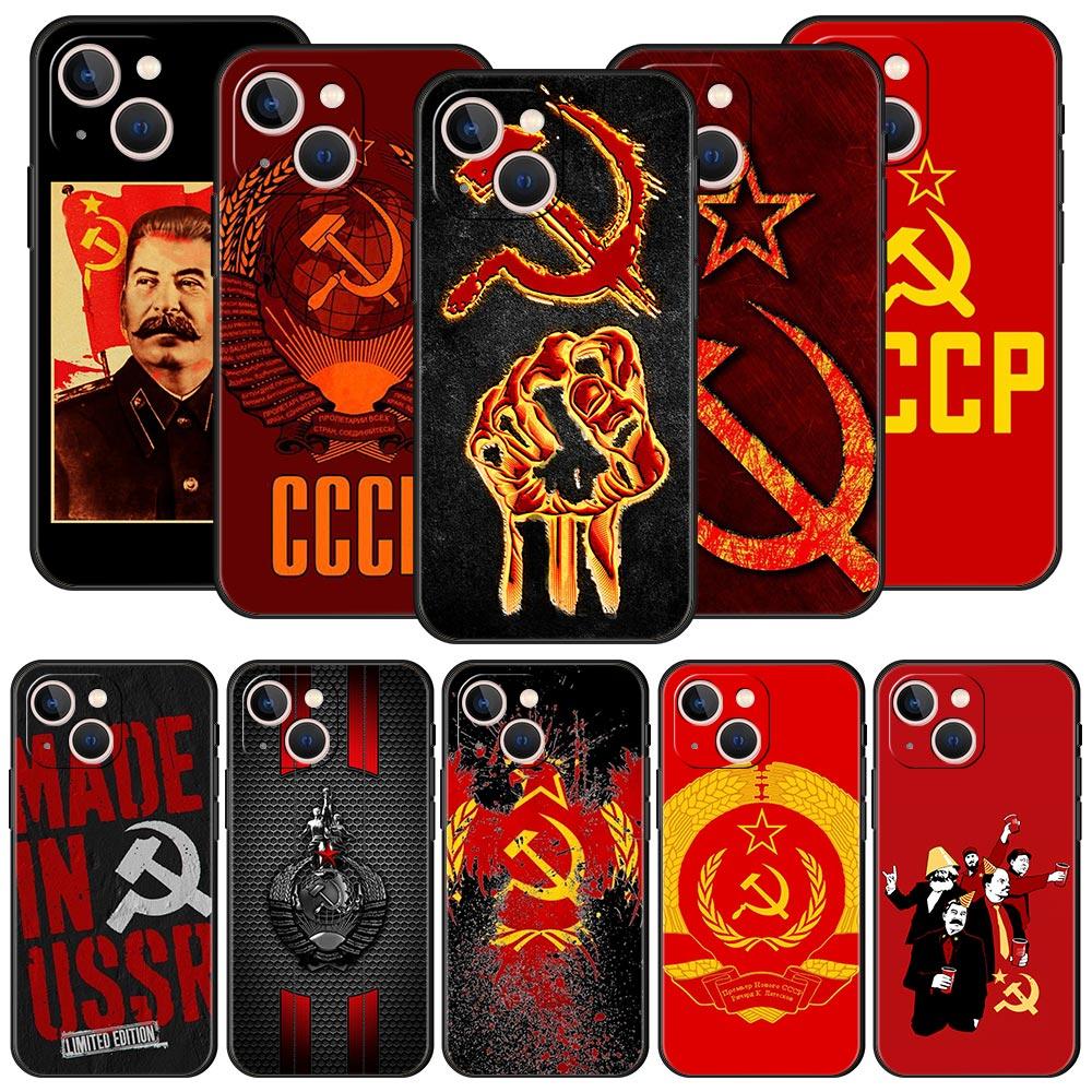 Винтажный Чехол Для Телефона СССР CCCP Люксовый Для iPhone 15 16 14 13 12 11 Pro Max 7 8 Plus Чехол iPhone X XR XS Max SE Обложка Fundas