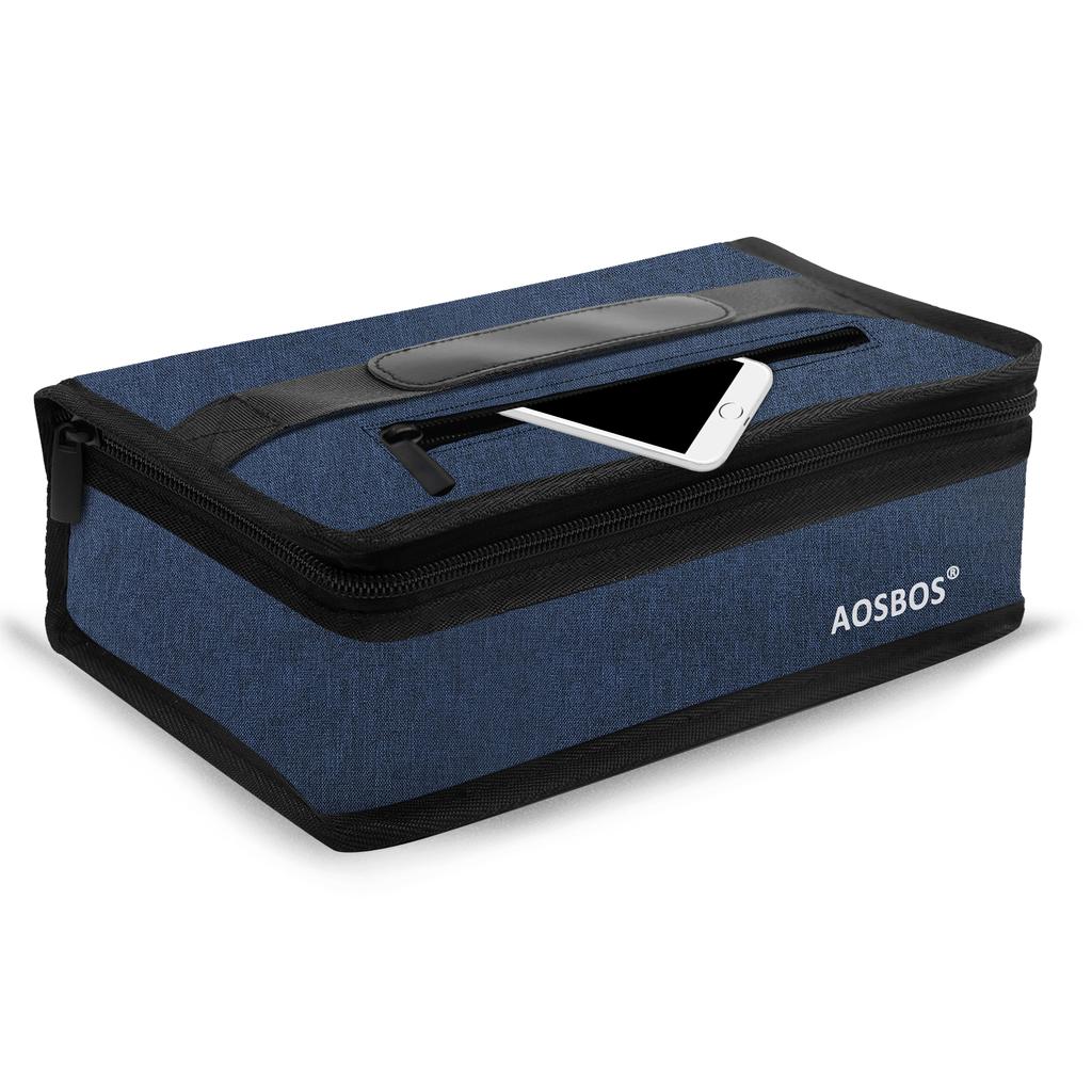 Aosbos модная портативная квадратная изолированная холщовая сумка для обеда 2022, термосумка для пикника и еды, женская, детская, мужская, сумка-холодильник для обеда