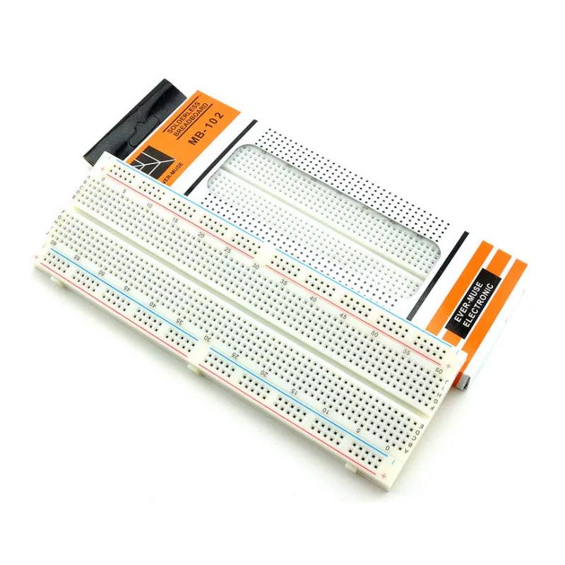 Mini bread-shaped experimental board, 400 holes/830 holes, can be combined and spliced, suitable for electronic development DIY.