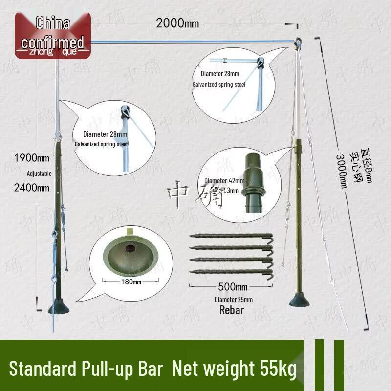 Wall-Mounted Pull-Up Bar Anchoring & Tensioning Kit