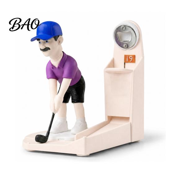 Board Game Party Tool Bottle Opener, Golf Swing Beer Shape, Fun Family Gathering Opener Accessory Durable Creative Ornament, for Home Bars And Parties