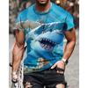 2024 мужские футболки, винтажные футболки с изображением акулы, одежда оверсайз, летние топы с короткими рукавами, уличные футболки для мальчиков, пуловеры, мужские рубашки