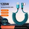 Spiral Design USB Charger Cable Retractable Retractable Charging Cord  For Xiaomi