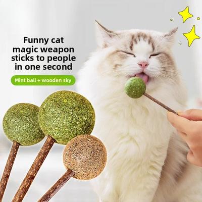 Мятный леденец для кошек, самоудовлетворение, дразнящая кошачья палочка, кошачья игрушка, скрежет зубов, чистка, свежее дыхание