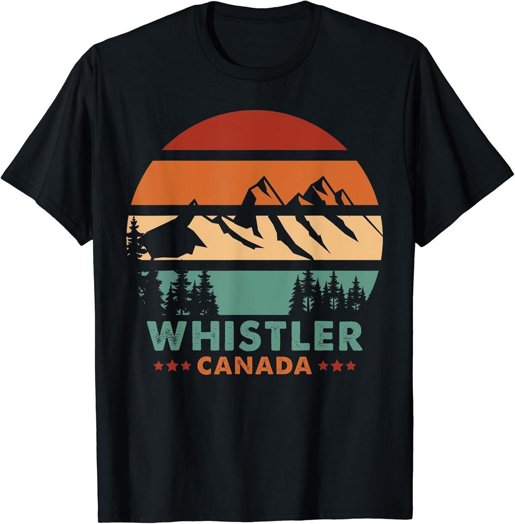 Whistler Retro Mountain T-Shirt - Perfect Souvenir from Your Vacation in Canada