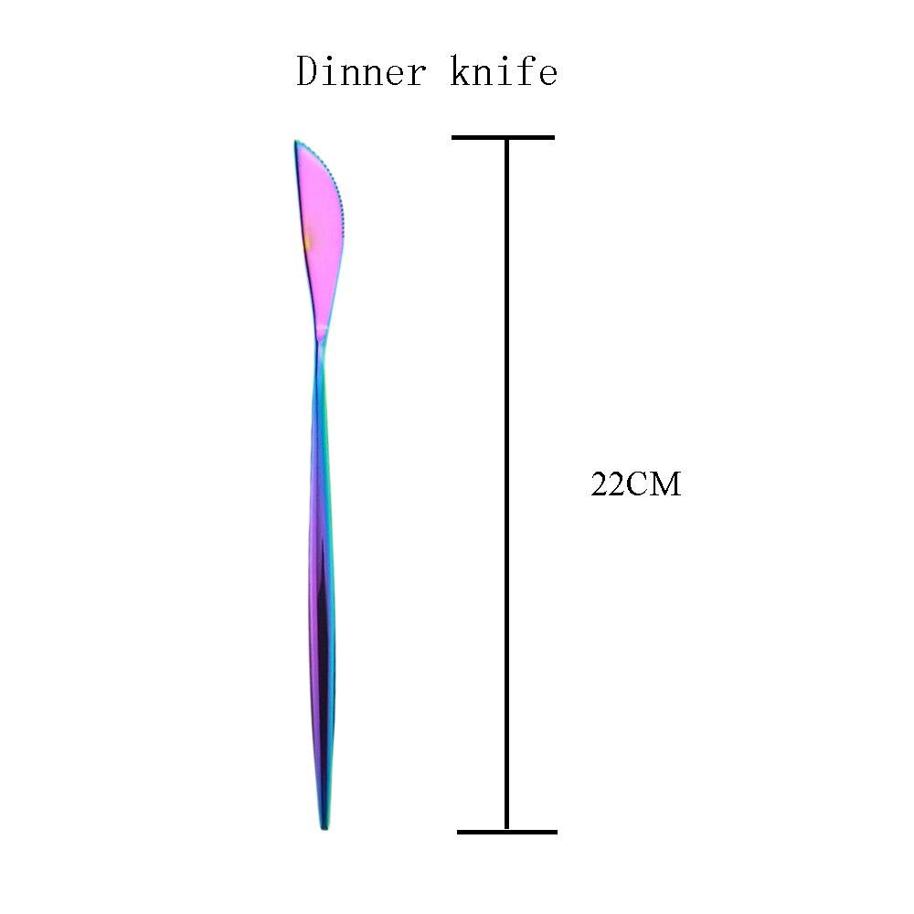 Rainbow Dinnerware Set Stainless Steel Dinnerware Set Knife Fork Spoon Teaspoon Cutlery Set Kitchen Silverware Set