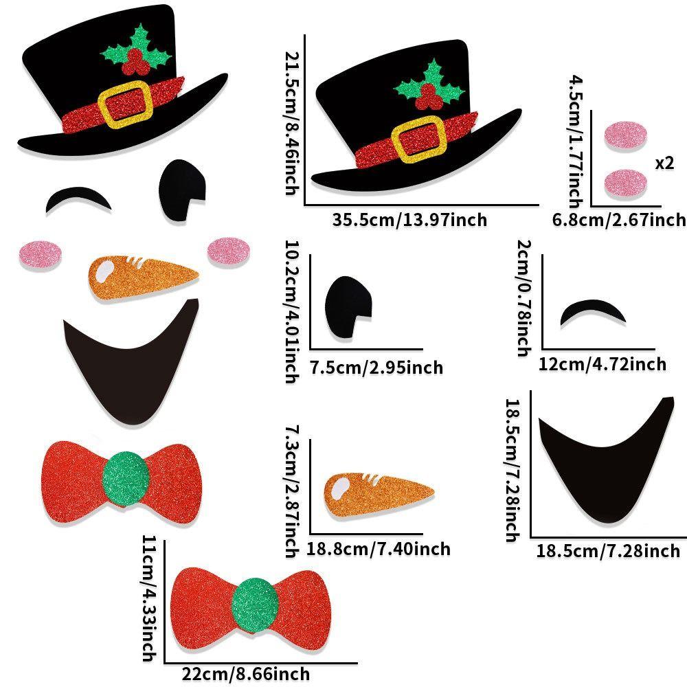 Non-woven Christmas Door Stickers Removable Creativity Wall Sticker Party Decor Festival Supply Window Static Stickers Christmas