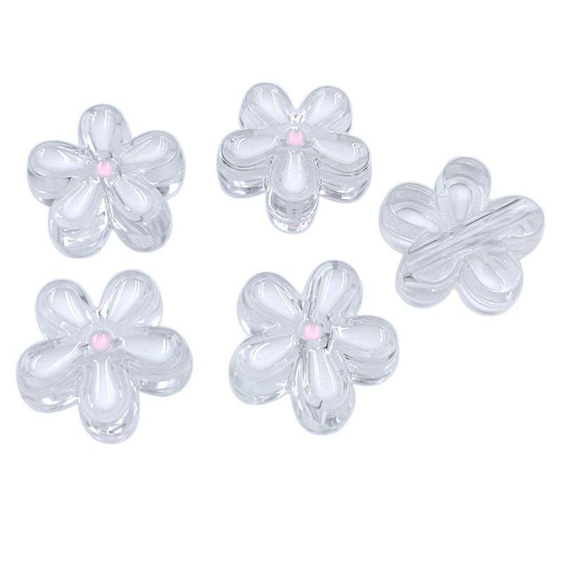 Necklace Making DIY Handmade Materials Transparent Fashion Lollipops/Daisy 5pcs Loose Beads for Bracelet Acrylic Beads