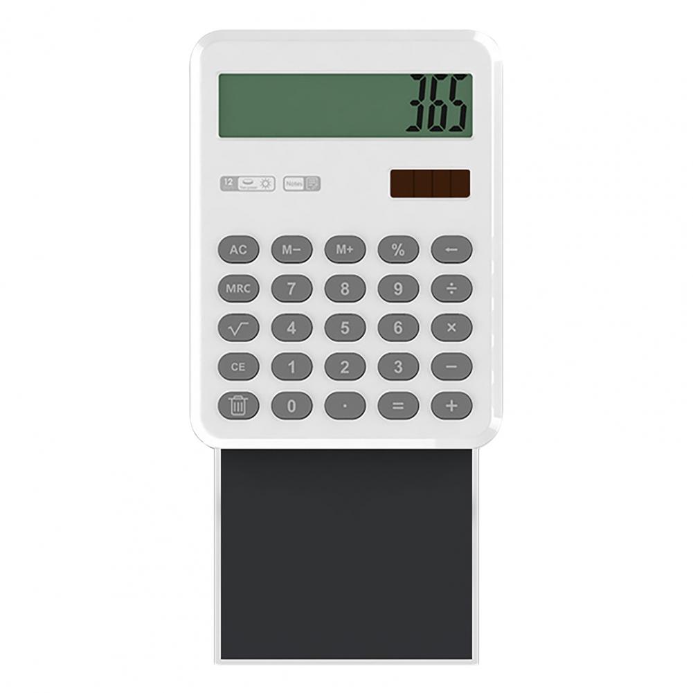 Creative Digital Writing Tablet Calculator Multifunctional Solar Pull-out LCD Handwriting Board 12-Digit Calculator Office