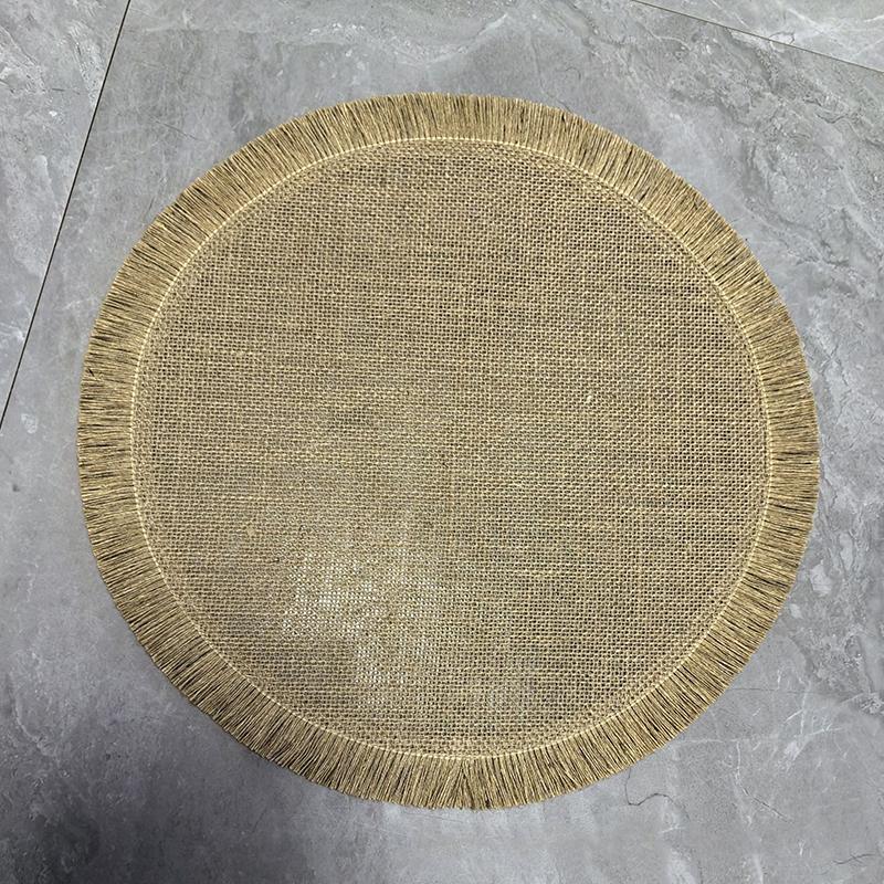 1шт домашний декор теплоизоляционный коврик бумажный тканый коврик для столовых приборов с кисточками и усами тарелка коврик