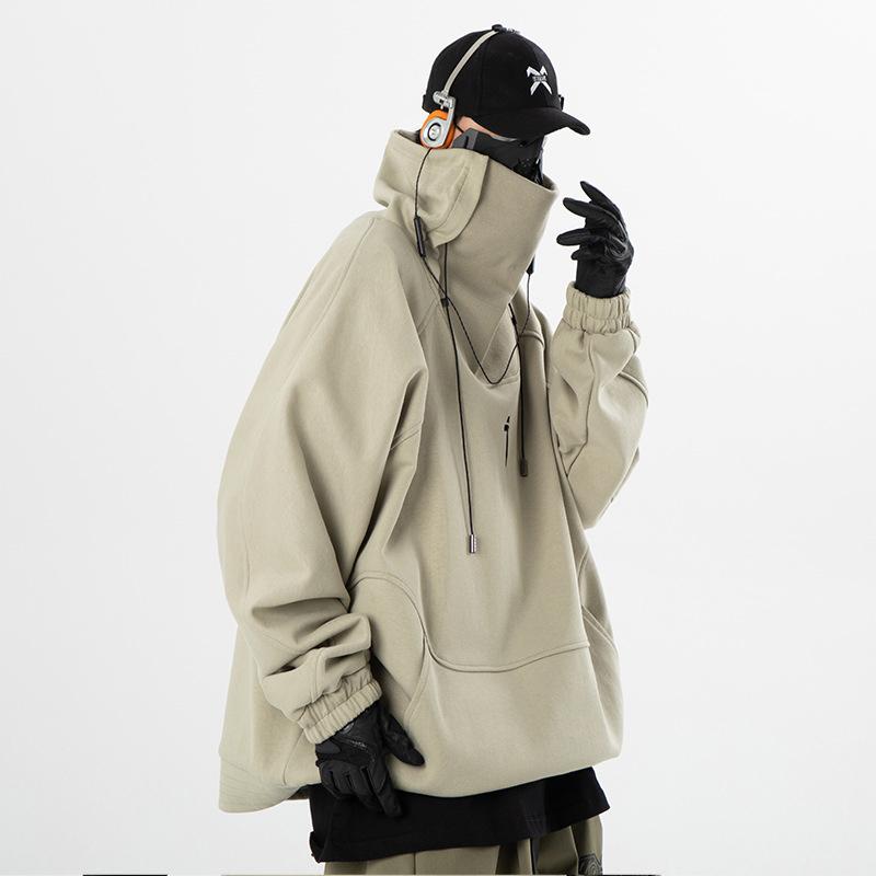 Мужская толстовка с капюшоном Y2K Techwear для рыбалки и защиты от солнца с длинным рукавом