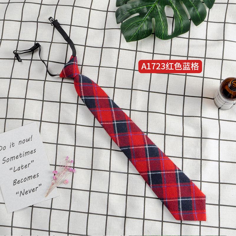 Small Tie Male and Female Students College Style Lazy Plaid Harajuku Trend Japanese JK Uniform