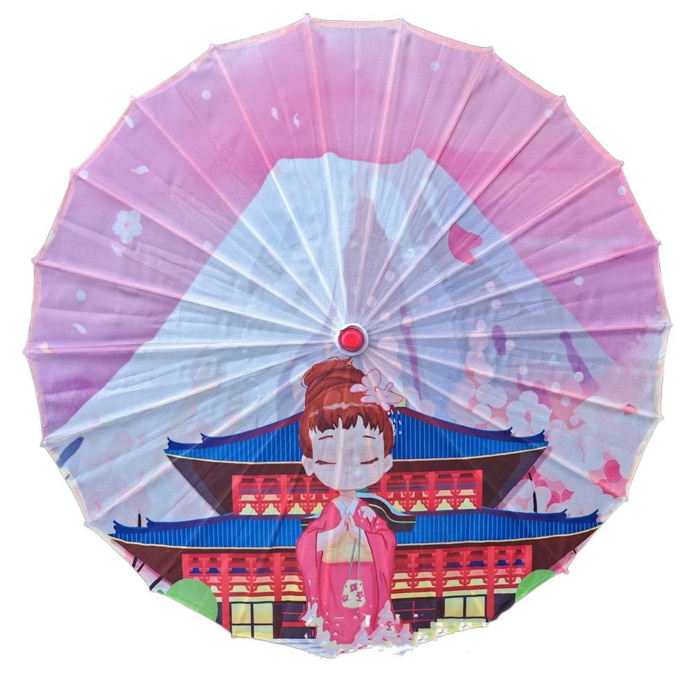 Waterproof Silk Cloth Women Umbrella Rain Proof Costume Parasol Flower Oil Paper Umbrella Party