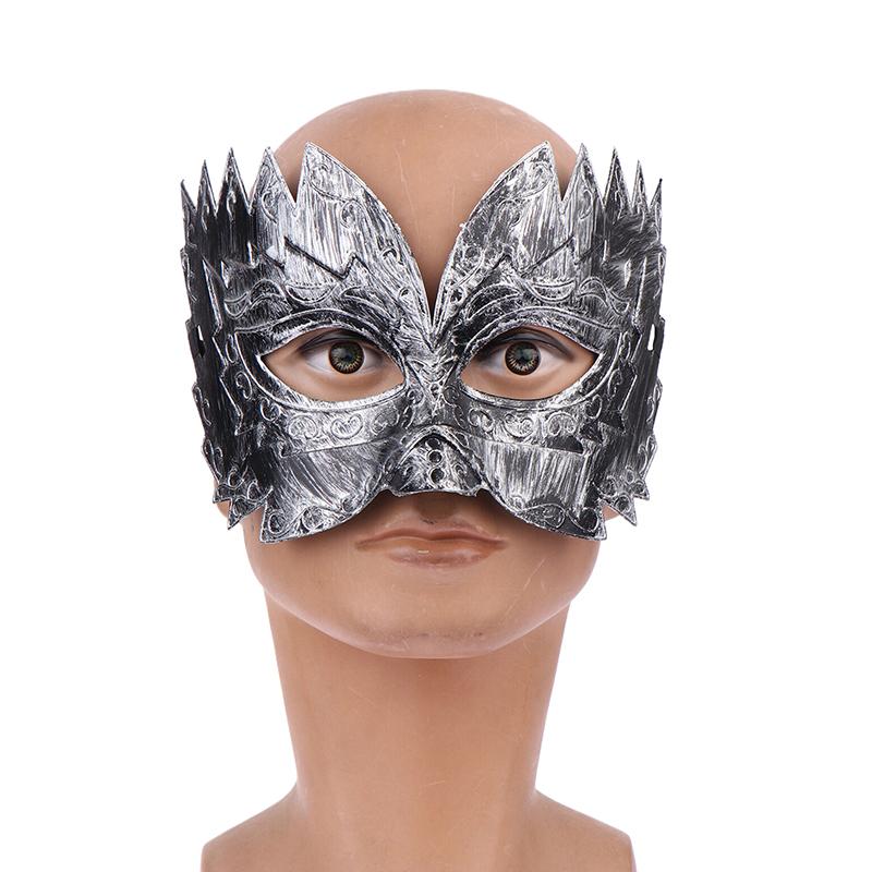 1Pc Carnival-Masquerade Mask Vintage Mask Gold Silver Half Face Mask Plastic Halloween Costume Party Mask Women Men