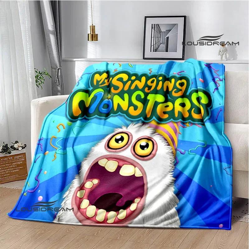 Одеяло с принтом Game My Singing Monsters, теплое одеяло с фланцем, одеяло для пикника, мягкое и удобное одеяло, подарок на день рождения